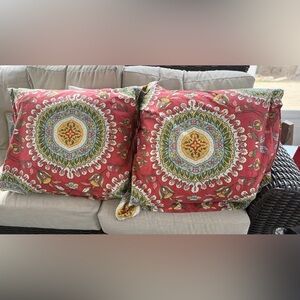 Pottery Barn (2) Della medallion euro pillow shams.  Pillow inserts not included